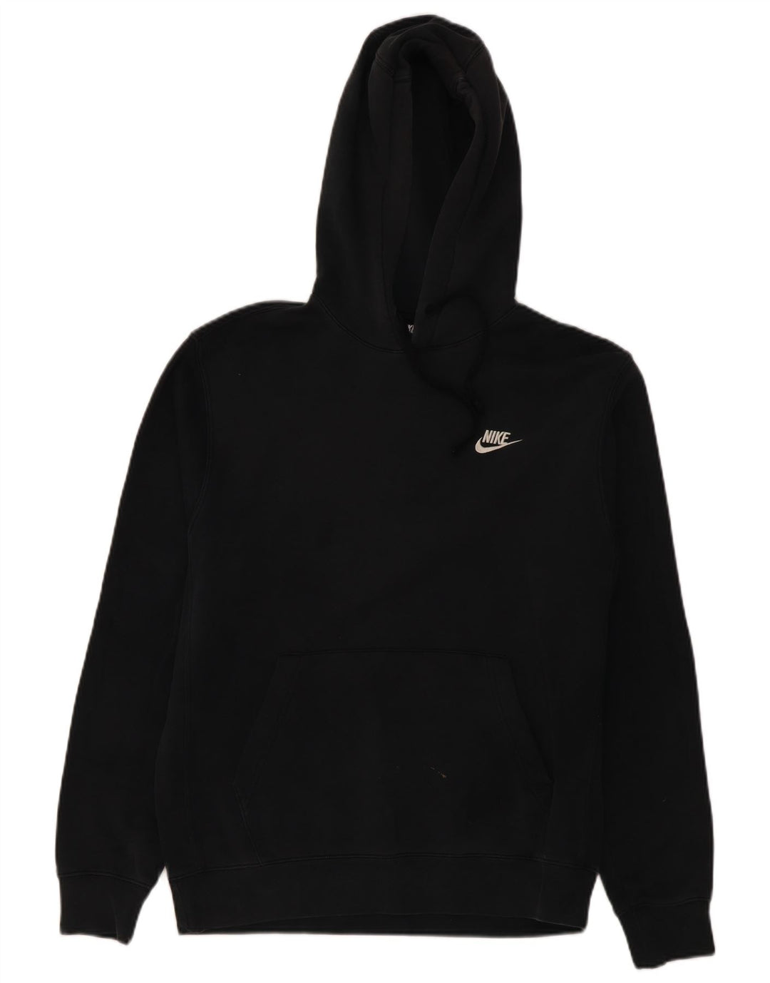 NIKE Mens Tall Hoodie Jumper Médio Algodão Preto