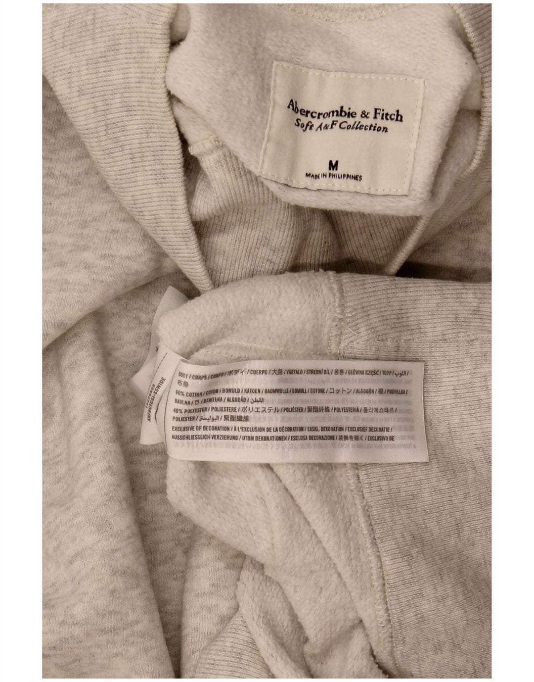 Suéter feminino Abercrombie & Fitch Reino Unido 14 cinza médio manchado