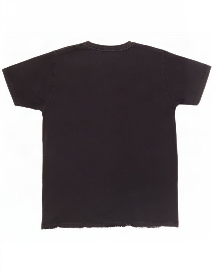 Camiseta masculina Replay com estampa gráfica grande de algodão preto
