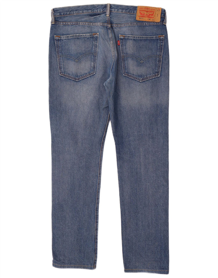Levi's Masculino 501 Straight Jeans W36 L34 Azul Algodão