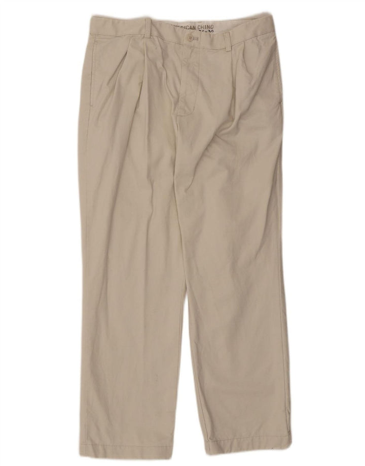 Calça Chino Masculina CHAPS Pegged W36 L30 Algodão Bege