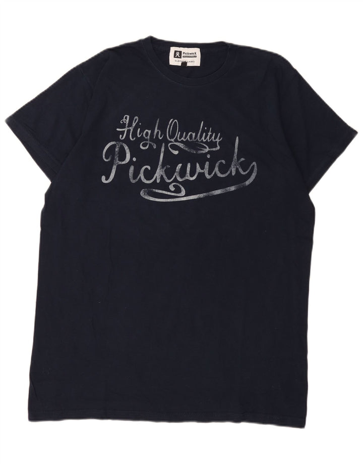 Camiseta masculina Pickwick com estampa gráfica grande azul marinho