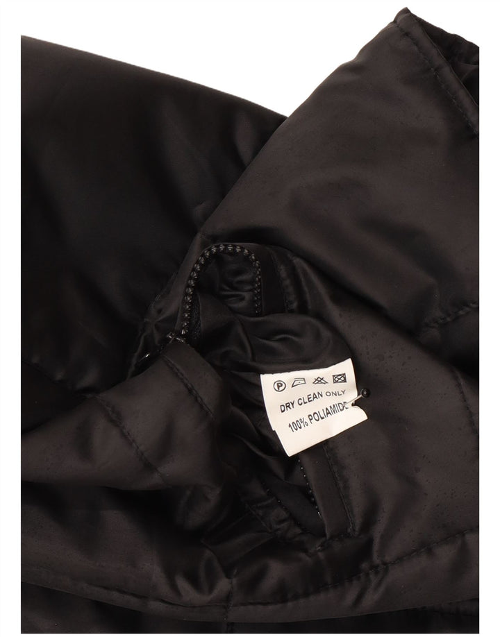Colete acolchoado feminino vintage IT 52 XL poliéster preto