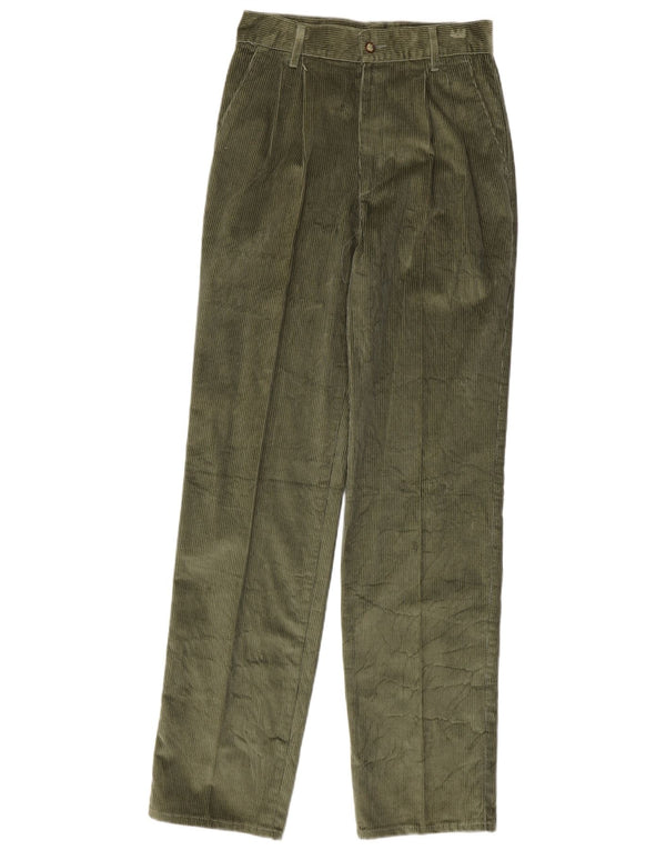 Calça masculina Casucci de veludo cotelê IT 44 XS W28 L34 algodão cáqui