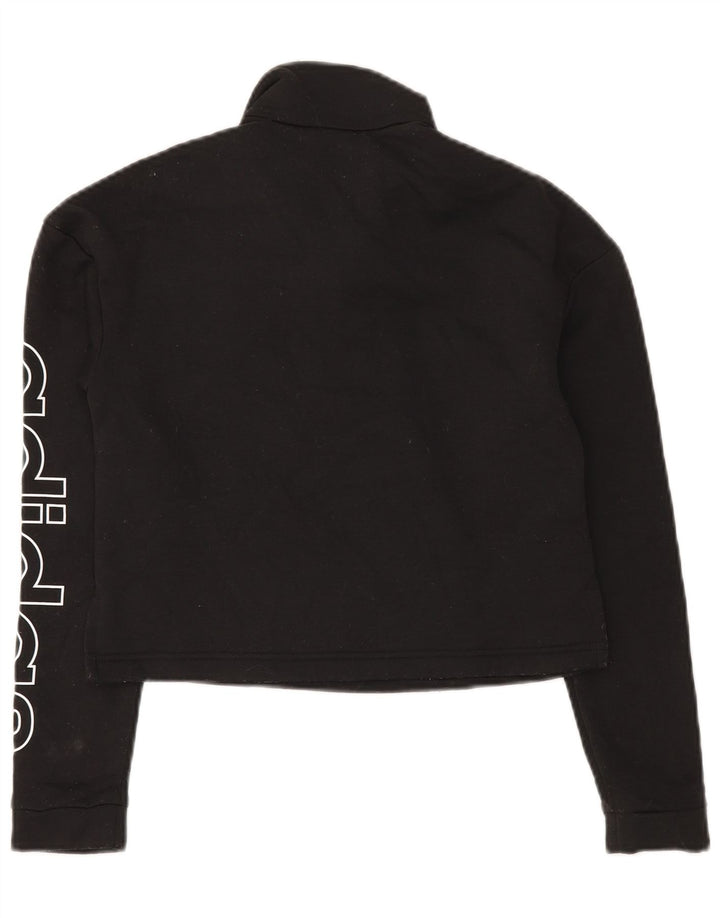 Adidas Womens Crop Graphic Crop Moletom Jumper UK 4/6 XS Preto Poliéster