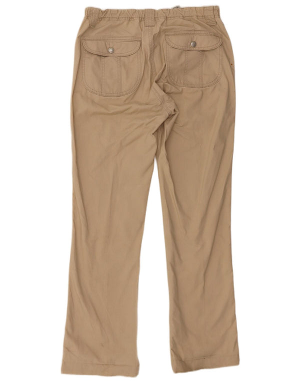 Calça cargo feminina Ralph Lauren reta US 8 médio W30 L29 bege