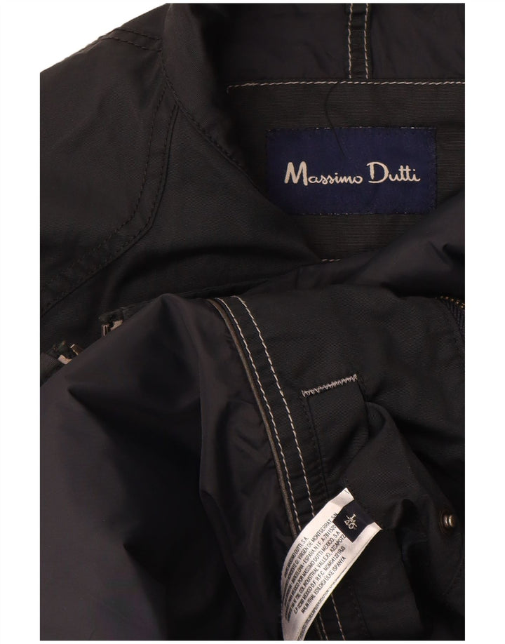 Jaqueta bomber masculina Massimo Dutti UK 40 grande poliacrílico preto