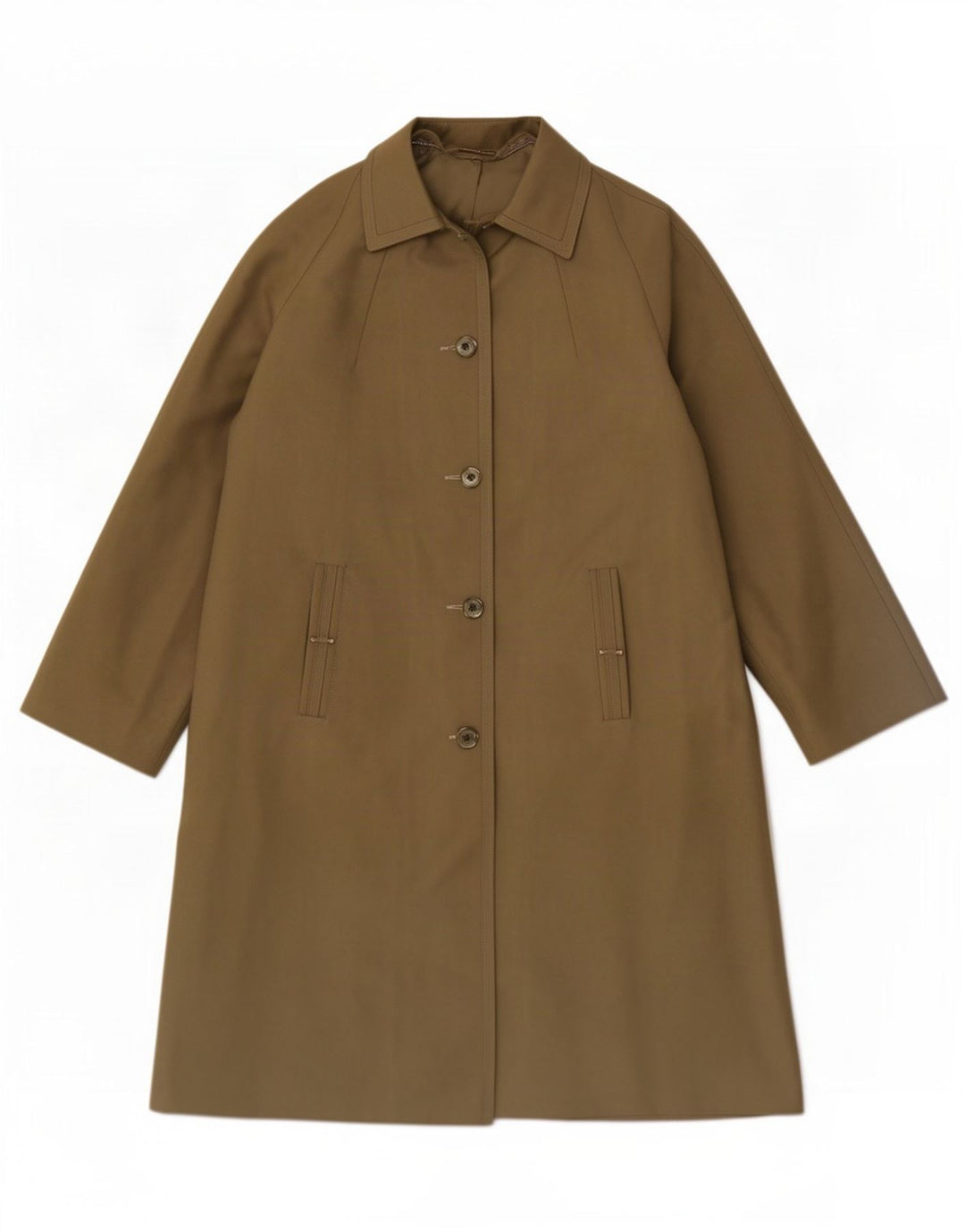 Sobretudo feminino Dannimac UK 14 poliéster cáqui médio
