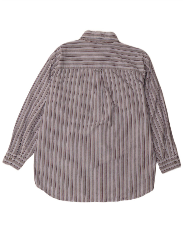 Camisa masculina Carrera XL listrada azul algodão