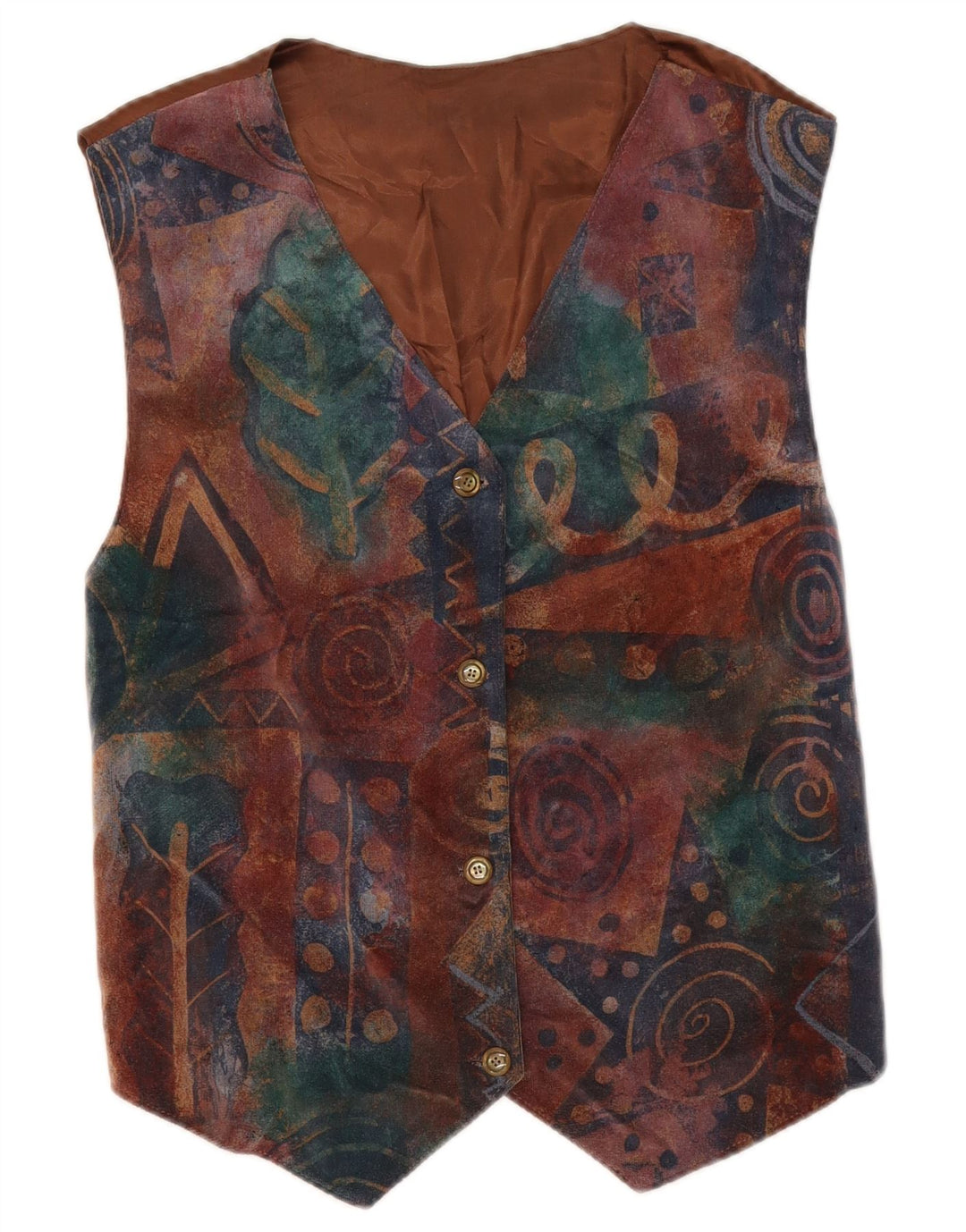 Colete feminino vintage UK 14 marrom médio