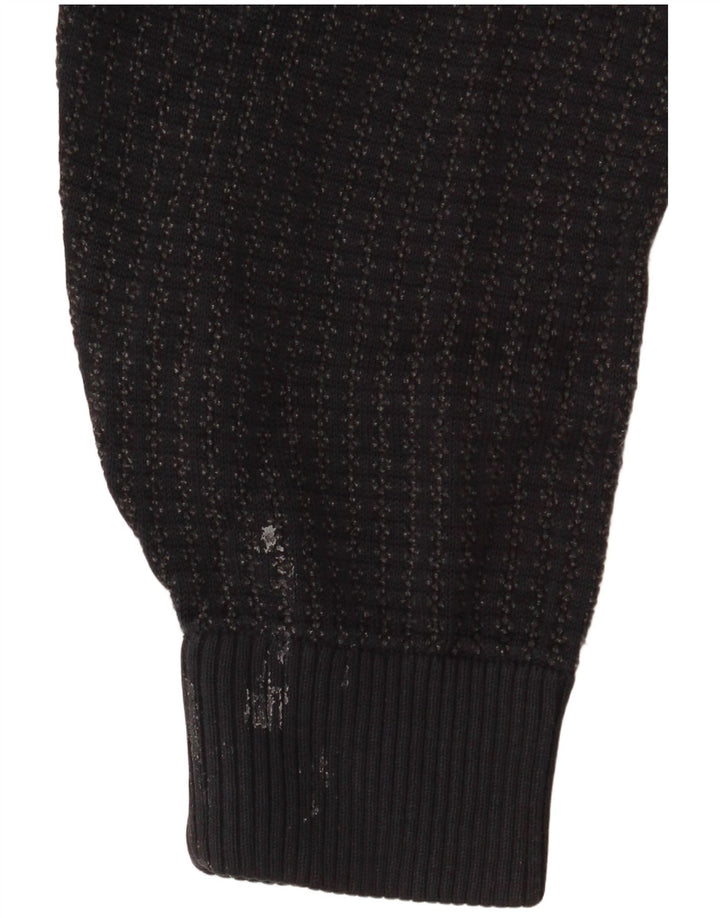 Suéter masculino Marks & Spencer com decote em V médio azul marinho acrílico