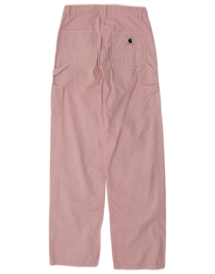 Calça cargo feminina CARHARTT reta W25 L29 algodão rosa