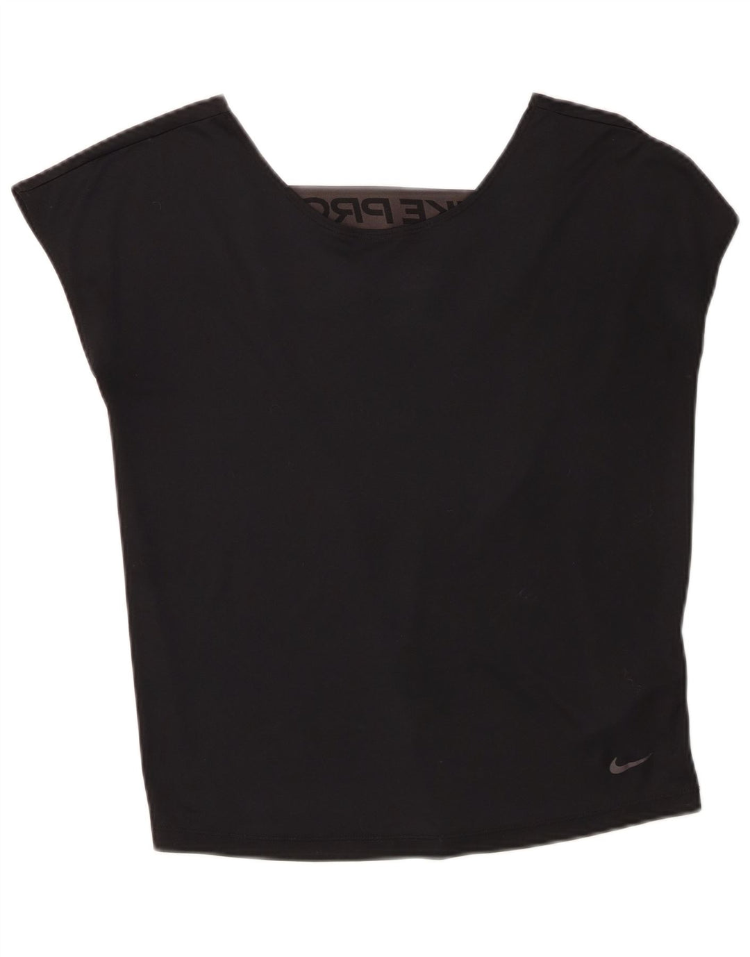 Nike Womens Dri Fit Oversized Graphic Vest Top UK 6 XS Preto Poliéster