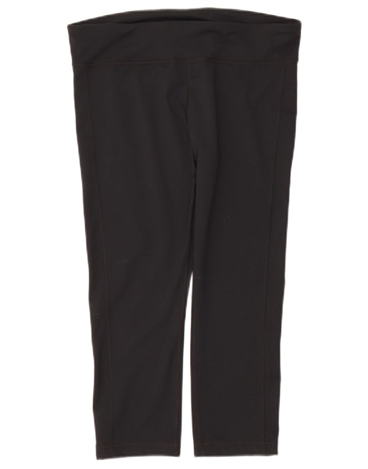 Under Armour Womens Capri Leggings UK 16 Grande Poliéster Preto