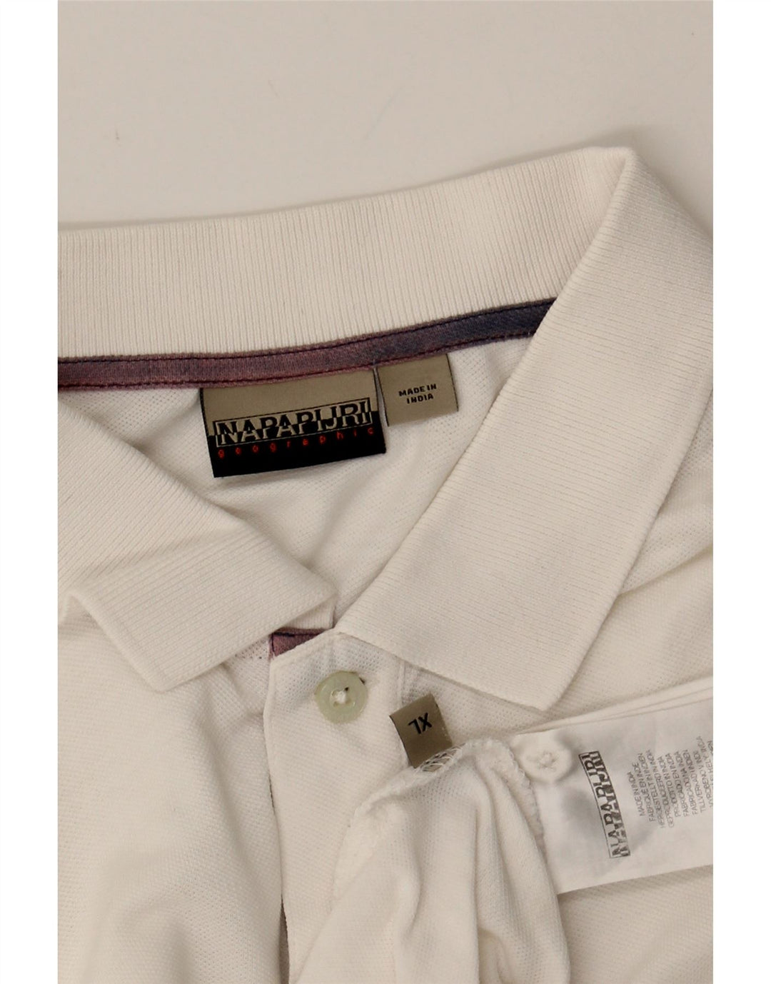 NAPAPIJRI Mens Polo Shirt XL White Cotton Vintage Napapijri and Second-Hand Napapijri from Messina Hembry 