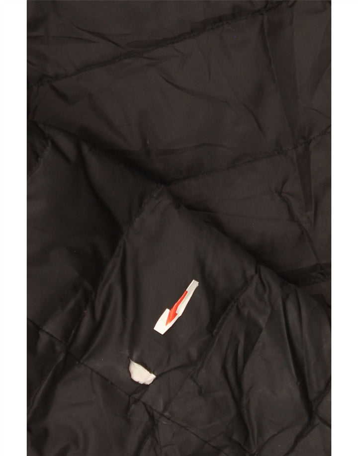 Jaqueta acolchoada com capuz feminina Zara UK 10 poliéster preto pequeno