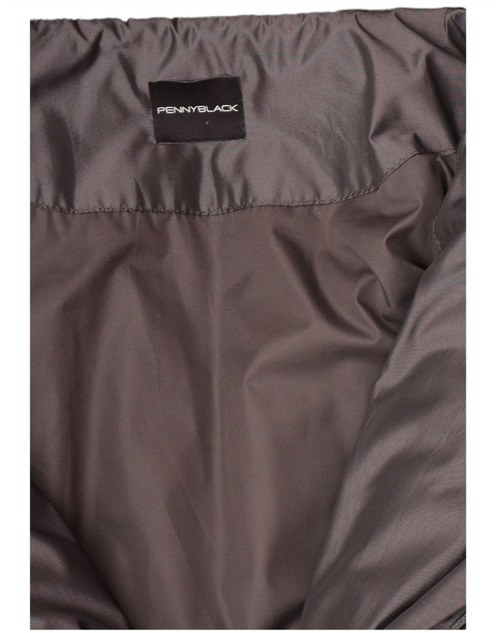 Casaco acolchoado com capuz feminino Penny Black UK 12 cinza médio