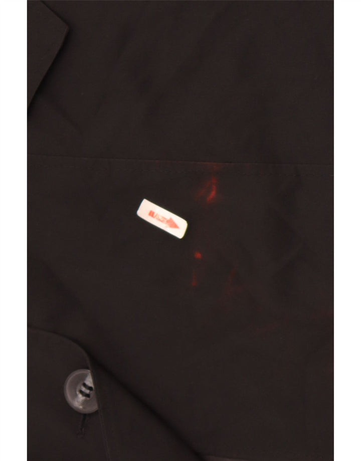 Casaco impermeável feminino Marks & Spencer Reino Unido 16 grande poliéster preto