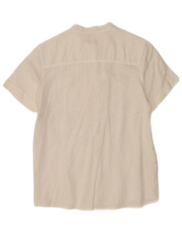 Camisa Benetton Boys Manga Curta 11-12 Anos 2XL Linho Branco