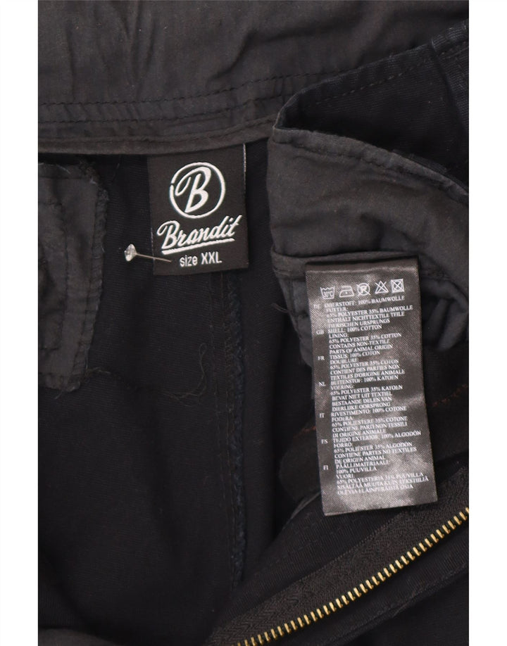 Shorts cargo masculino Brandit 2XL W42 algodão preto