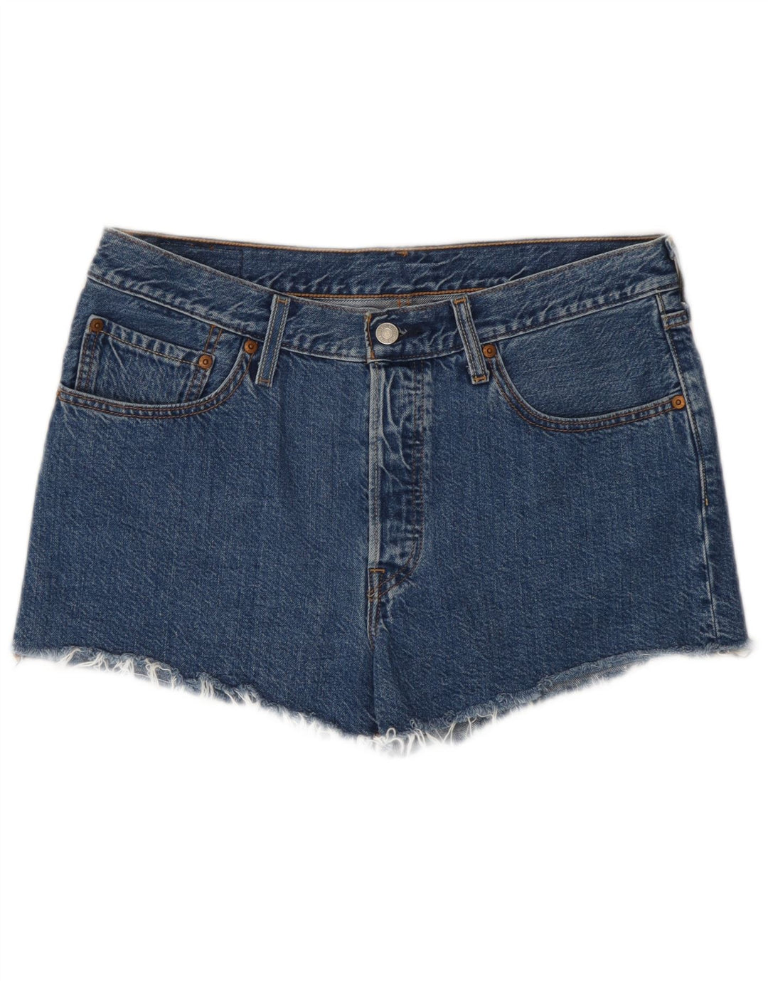 Shorts jeans feminino 501 da Levi's W31 algodão azul médio
