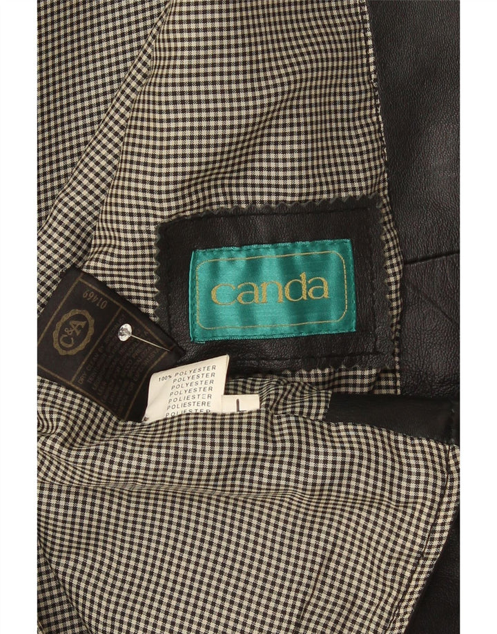 Colete masculino de couro Canda grande couro preto