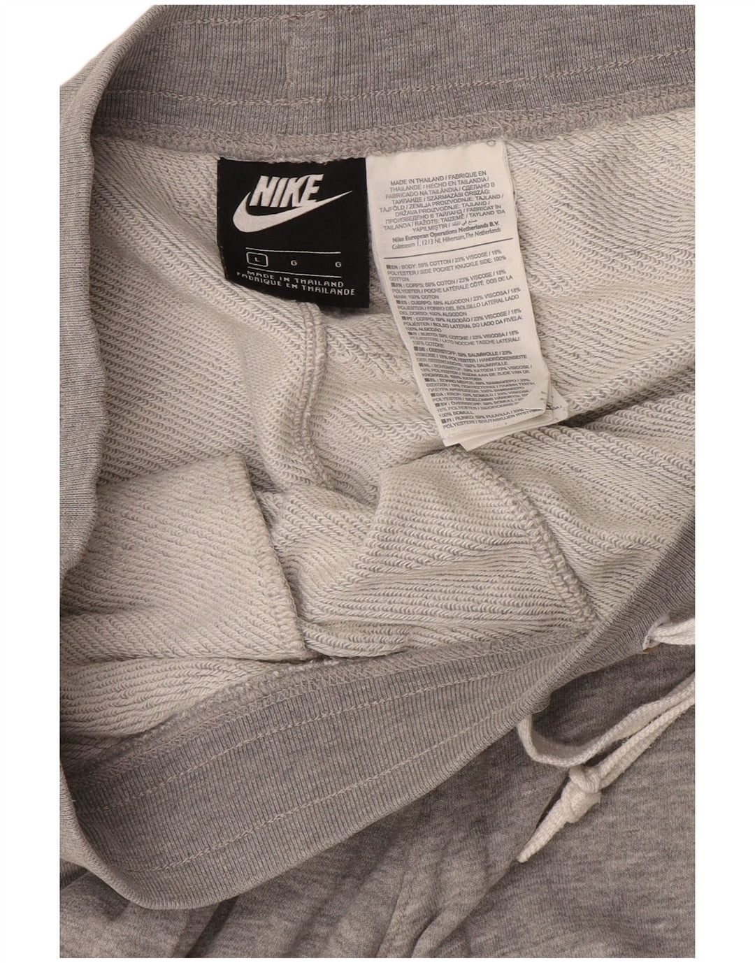 Shorts esportivos gráficos masculinos Nike grandes algodão manchado cinza