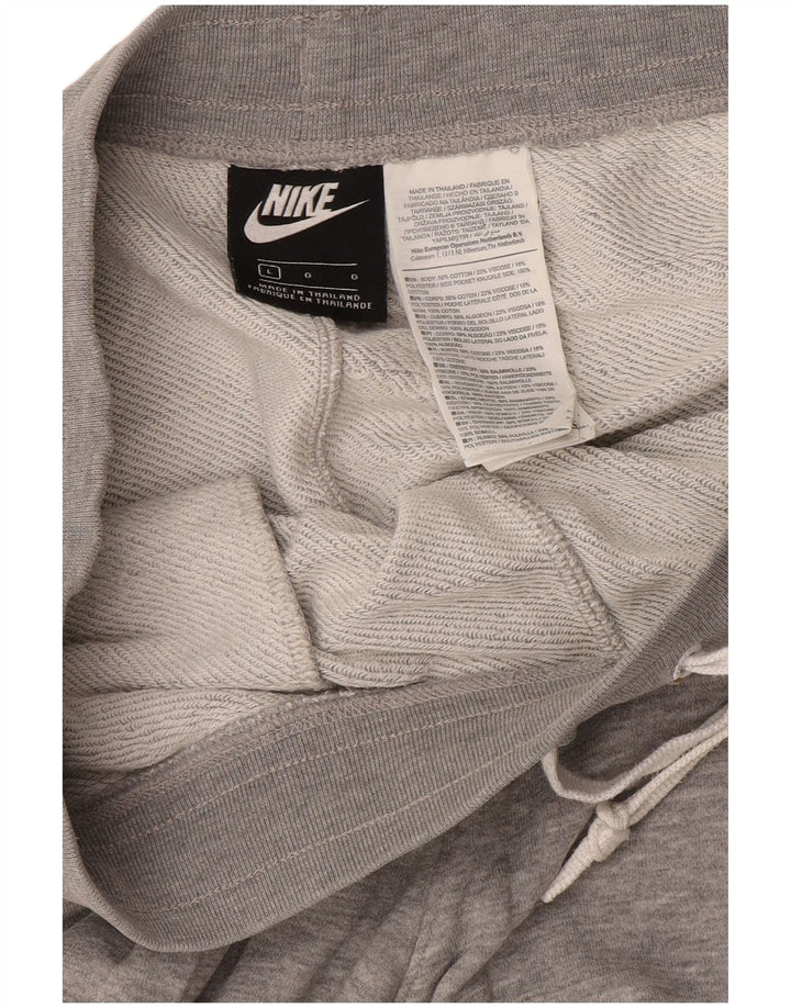 Shorts esportivos gráficos masculinos Nike grandes algodão manchado cinza