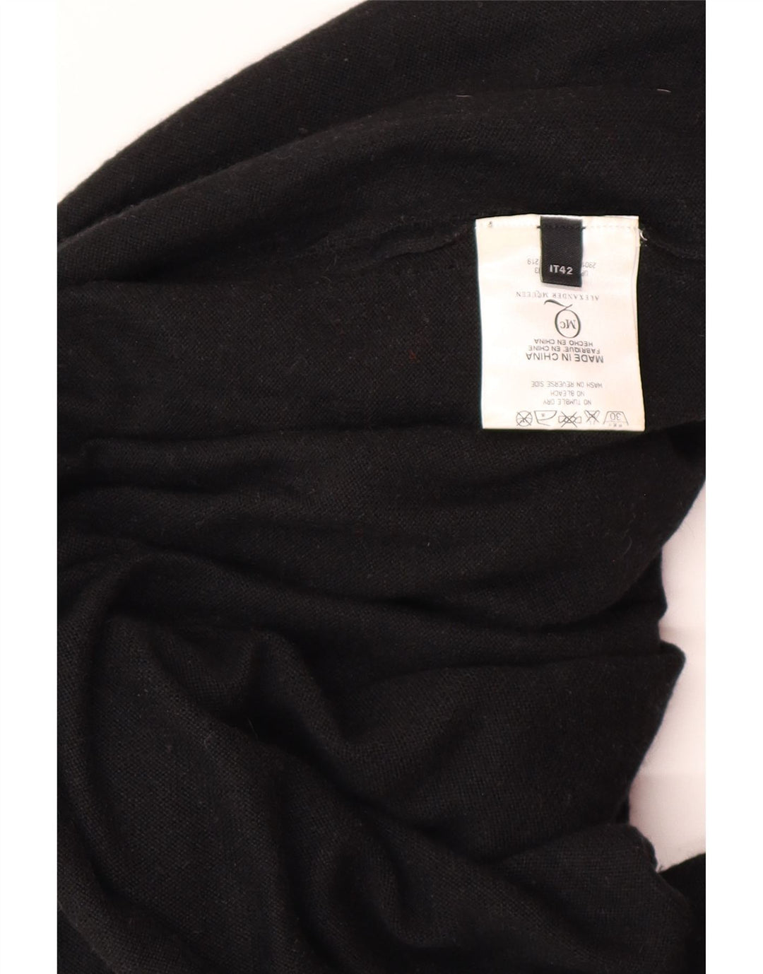 ALEXANDER MCQUEEN Vestido jumper feminino IT 42 Médio Preto Viscose Designer