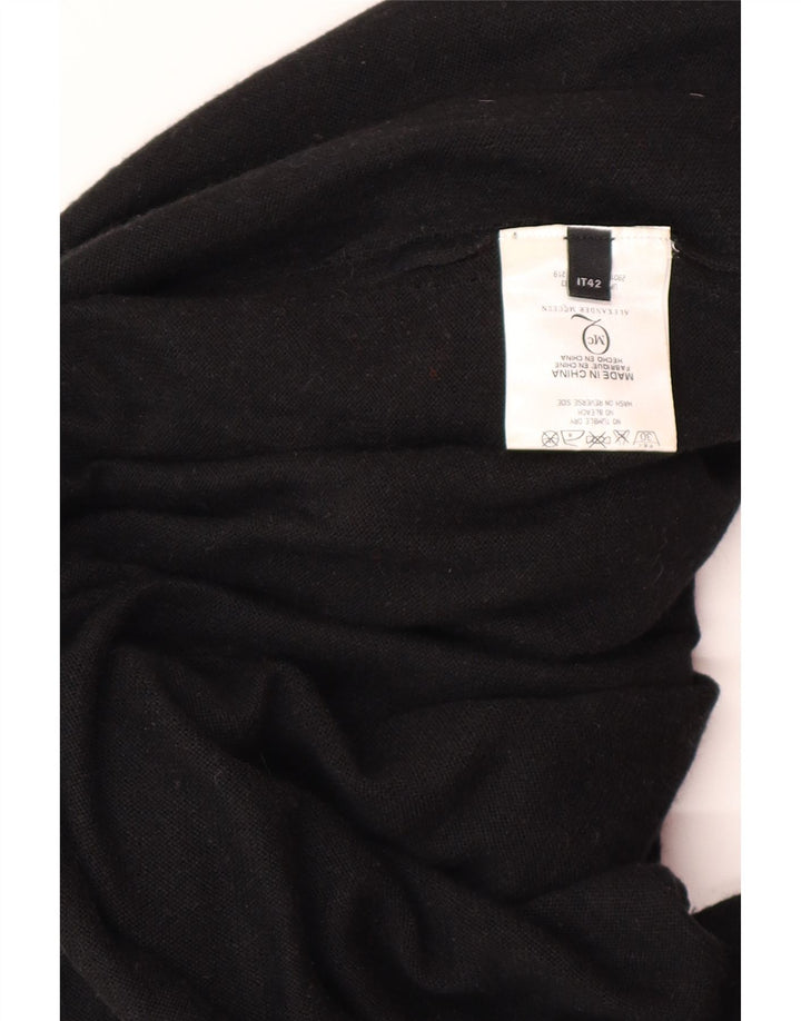 ALEXANDER MCQUEEN Vestido jumper feminino IT 42 Médio Preto Viscose Designer