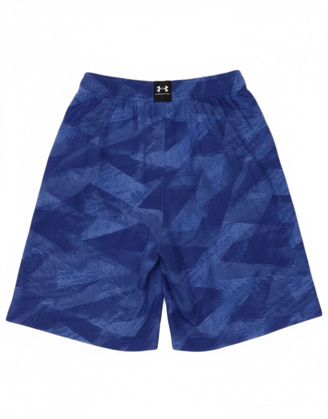 Shorts esportivos masculinos Under Armour 9-10 anos médio azul geométrico