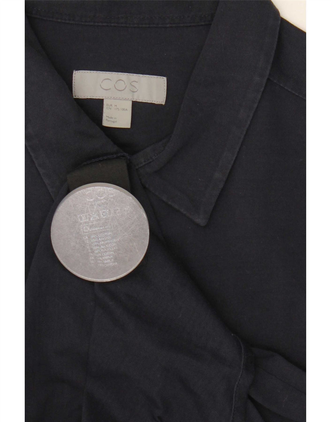 Cos Camisa masculina média algodão azul marinho