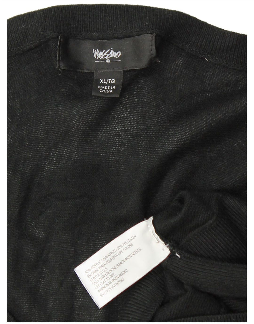 MOSSIMO Vestido feminino manga comprida Batwing Jumper UK 18 XL preto acrílico