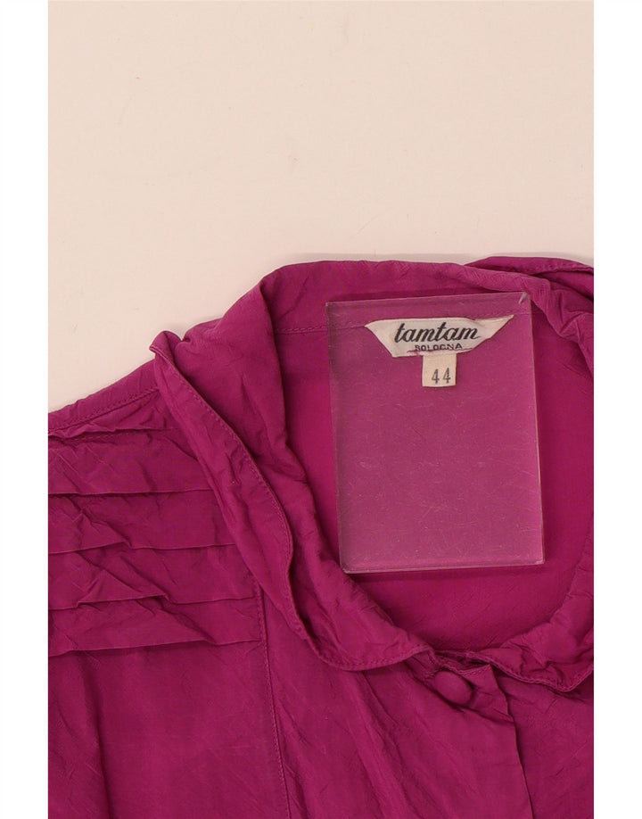 Blusa feminina vintage de manga comprida IT 44 rosa médio