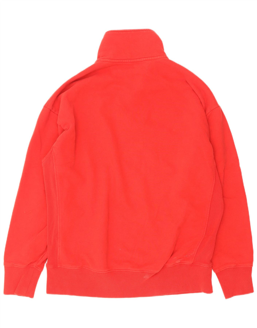 Suéter Superdry masculino com zíper e gola grande de algodão vermelho