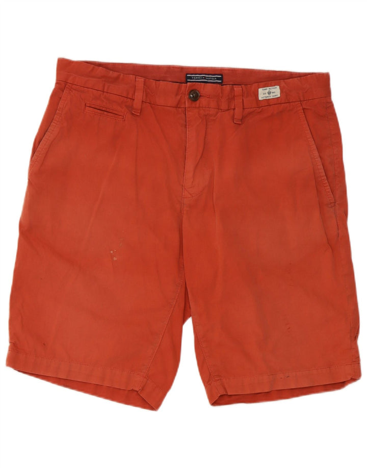 Tommy Hilfiger Mens Chino Shorts W33 Médio Algodão Vermelho