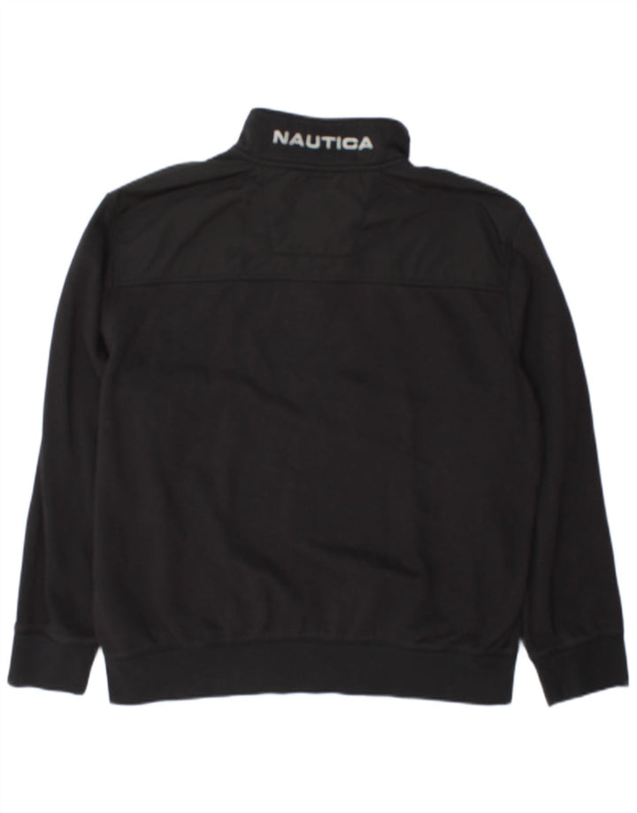 Moletom masculino Nautica com zíper e gola XL preto