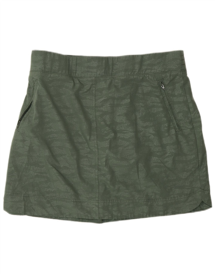 Orvis Womens cintura alta Skort UK 18 XL verde camuflagem poliéster