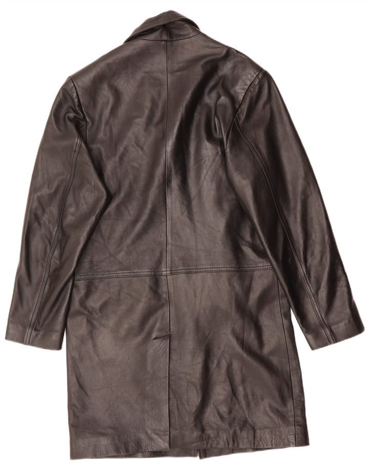 Casaco de couro masculino VINTAGE UK 38 couro preto médio