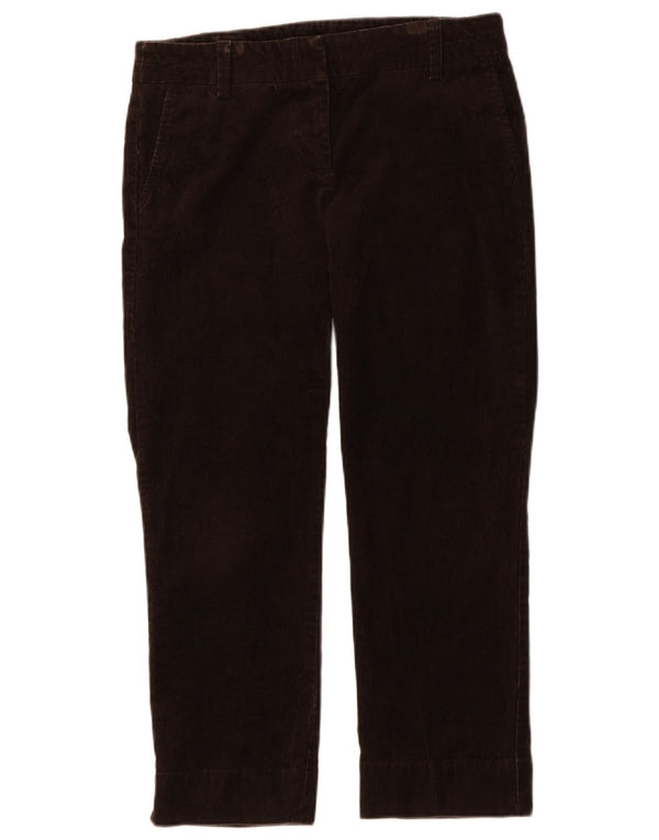 J. Crew Calça feminina de veludo cotelê City Fit EUA 6 médio W32 L26 marrom