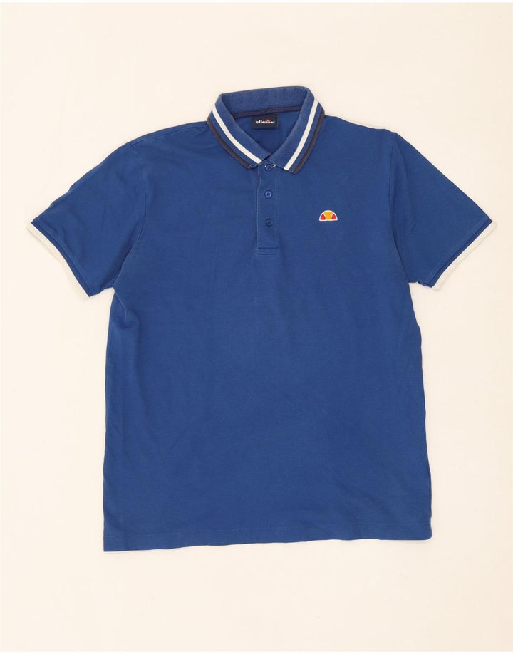 ELLESSE Mens Polo Shirt Medium Blue Cotton Vintage Ellesse and Second-Hand Ellesse from Messina Hembry 