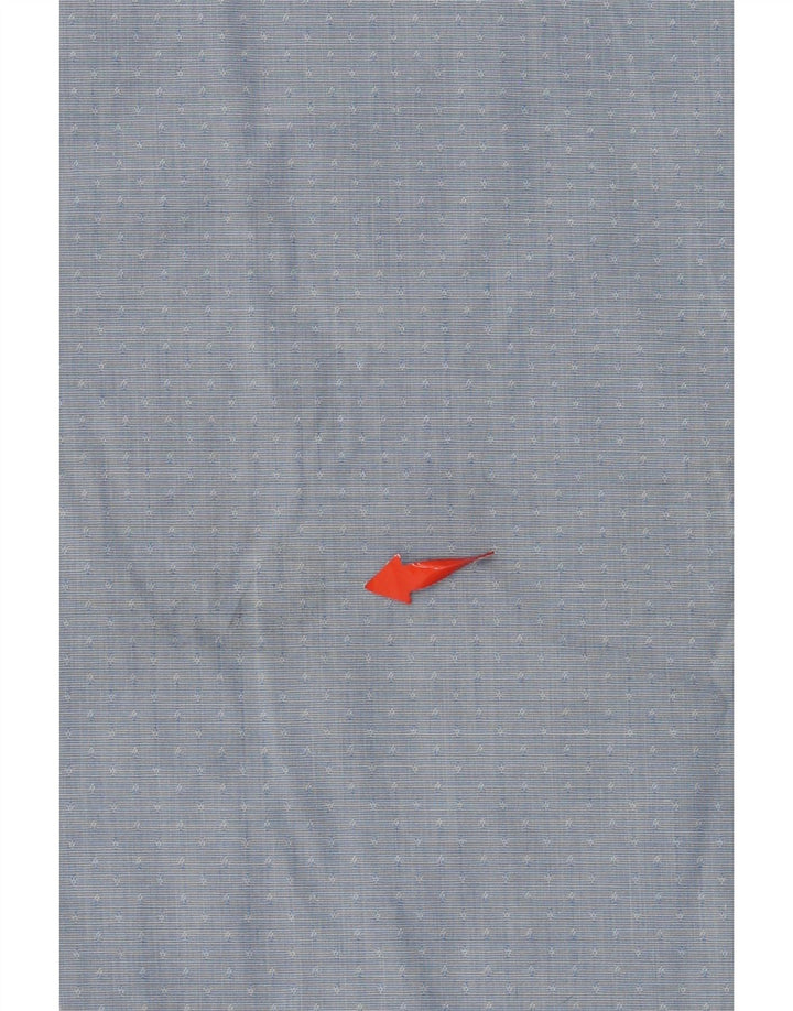 Camisa masculina CALVIN KLEIN Slim Fit tamanho 18 2XL algodão manchado azul