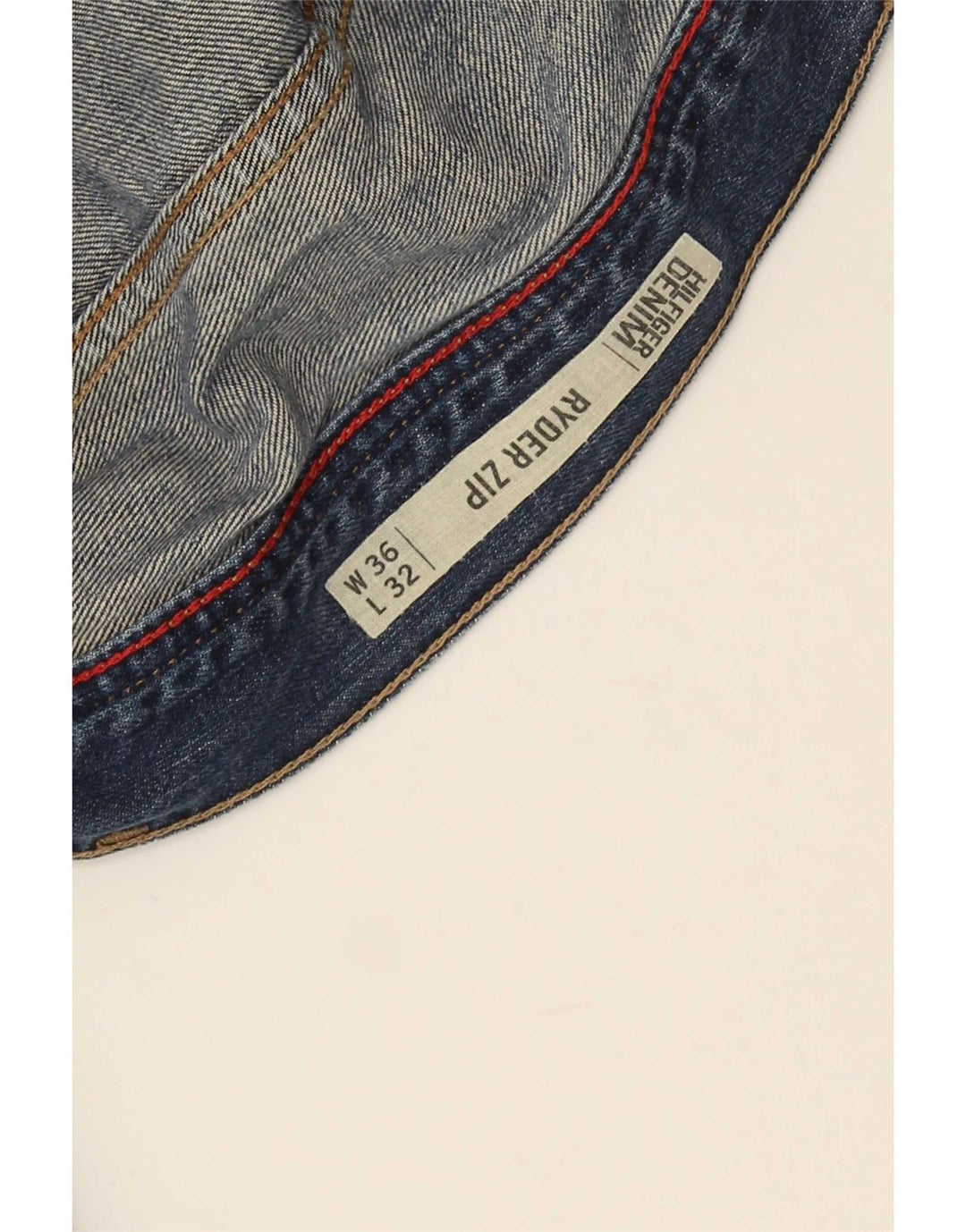 Tommy Hilfiger Masculino Ryder Zip Regular Straight Jeans W36 L32 Azul