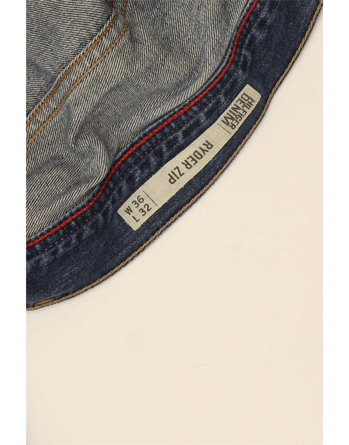 Tommy Hilfiger Masculino Ryder Zip Regular Straight Jeans W36 L32 Azul