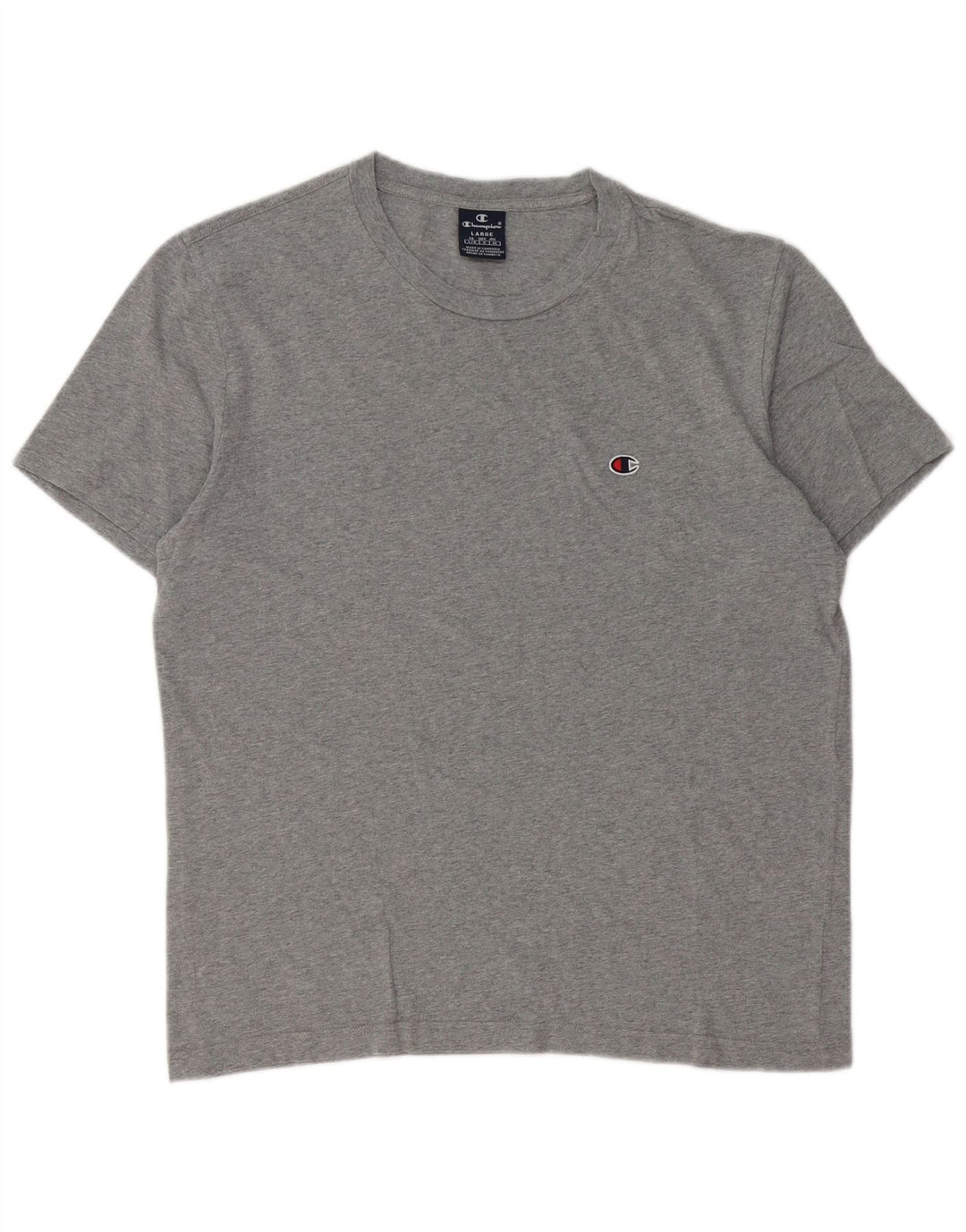 Camiseta masculina Champion grande cinza manchada
