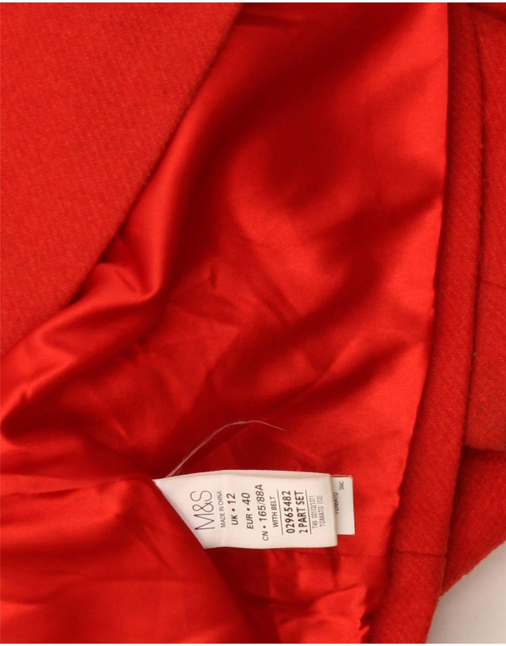 Sobretudo feminino Marks & Spencer UK 12 acrílico vermelho médio