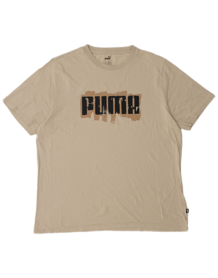 Camiseta gráfica masculina PUMA XL bege