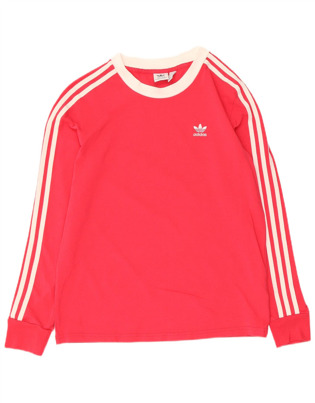Adidas Mulher Top Manga Longa UK 12 Médio Algodão Rosa