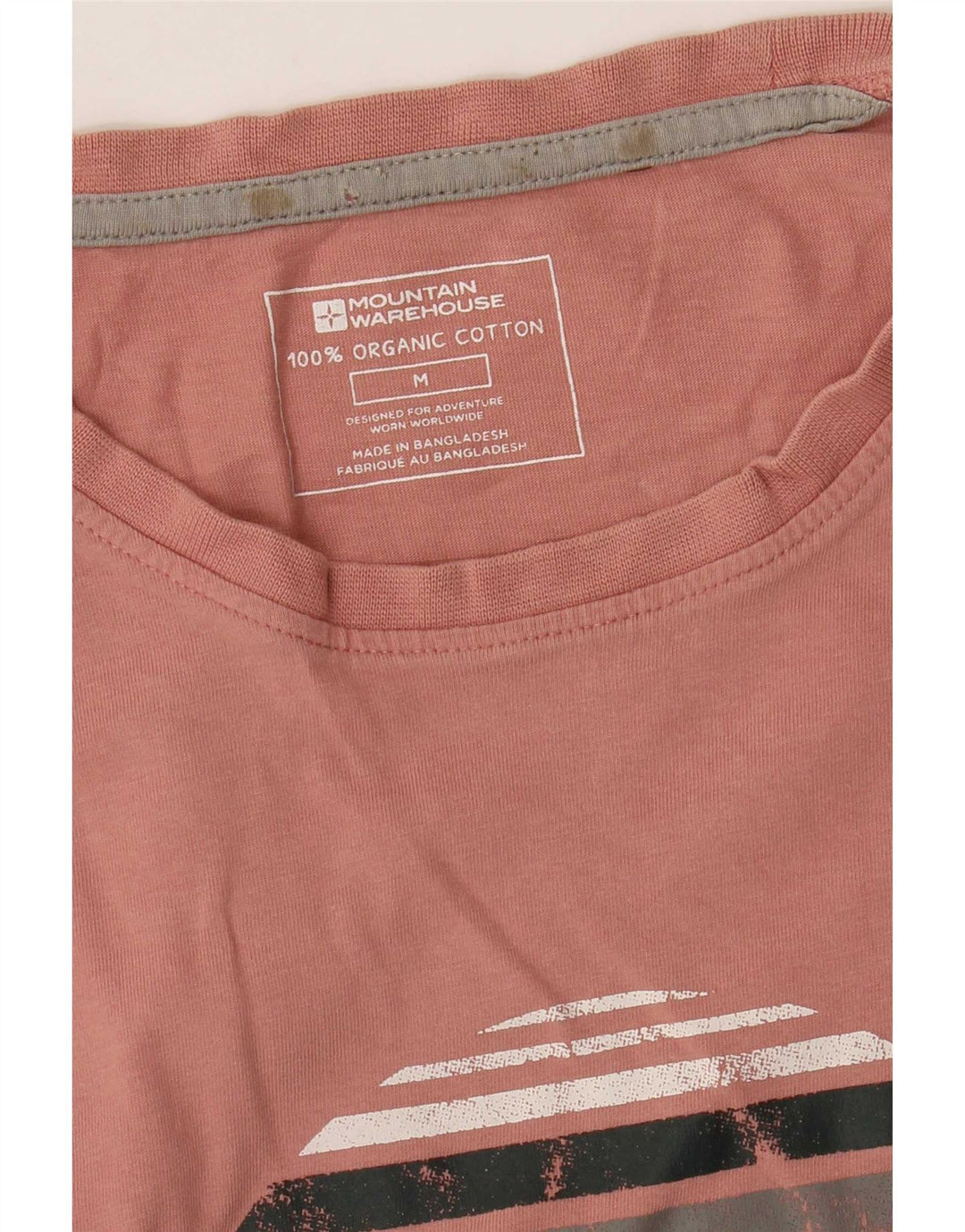 Camiseta masculina gráfica Mountain Warehouse Top médio algodão rosa
