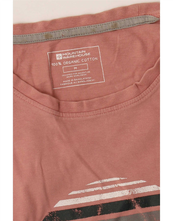 Camiseta masculina gráfica Mountain Warehouse Top médio algodão rosa